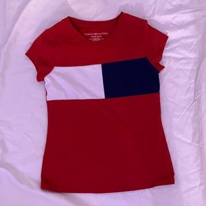 Red,white,and blue Tommy Hilfiger shirt for girls